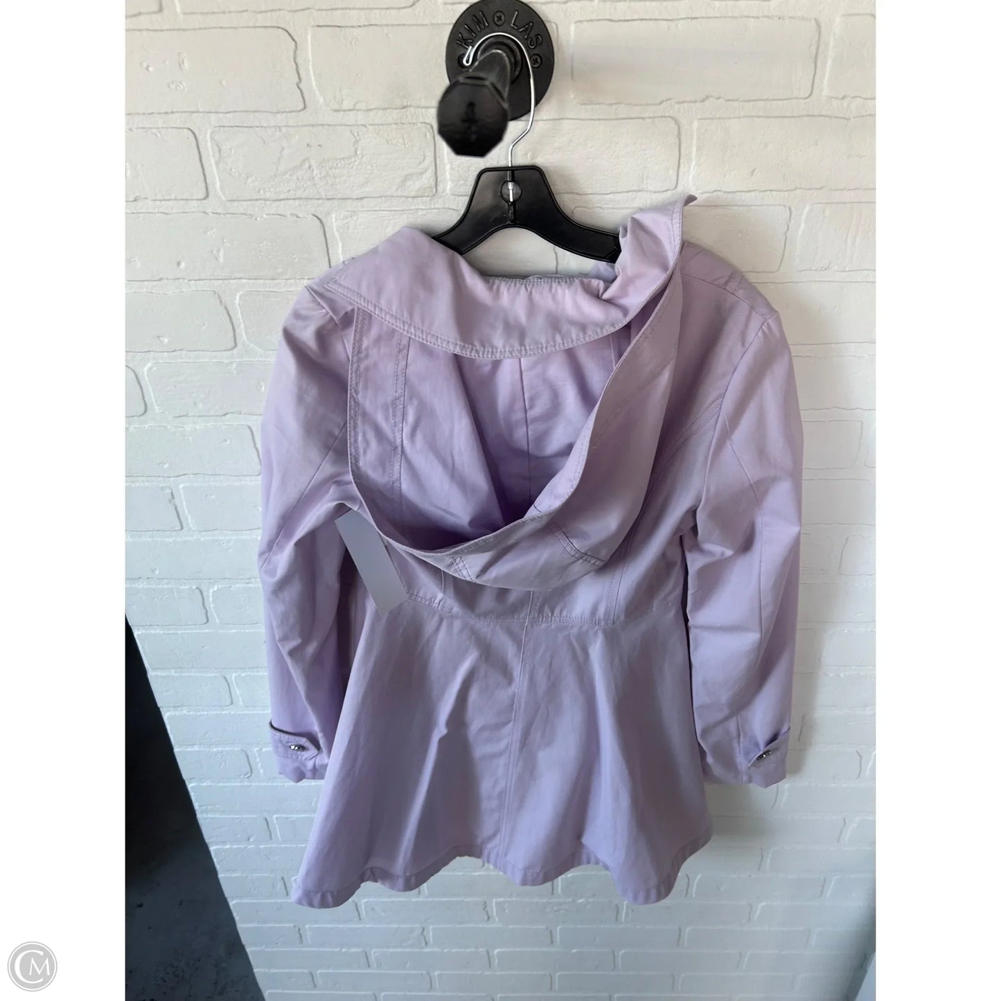 Coat Trench Coat By Laundry In Purple, Size: Xs