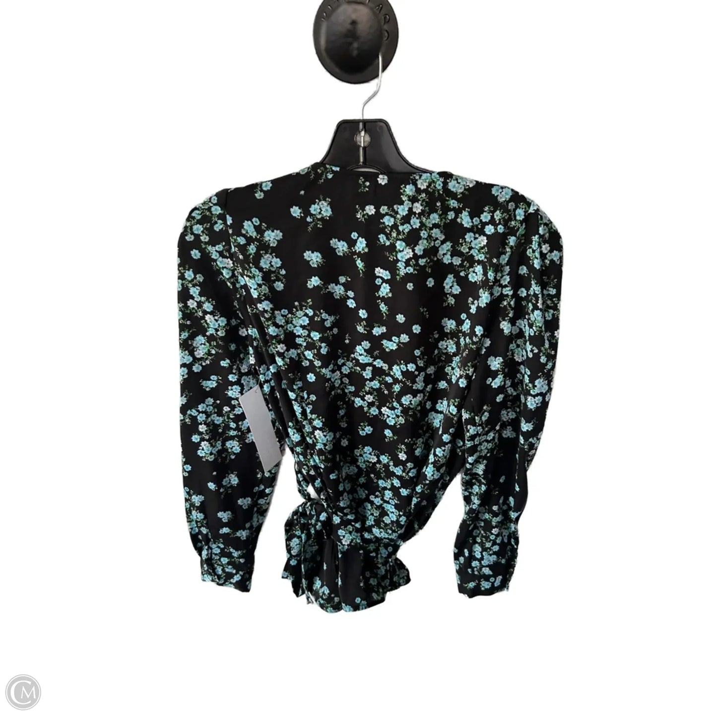 Top Long Sleeve By Inc In Black & Blue, Size: S
