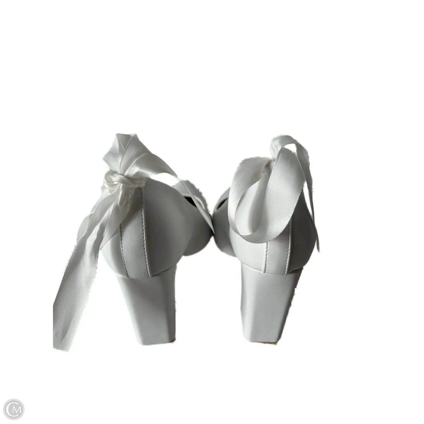 Shoes Heels Block By Clothes Mentor In White, Size: 11.5