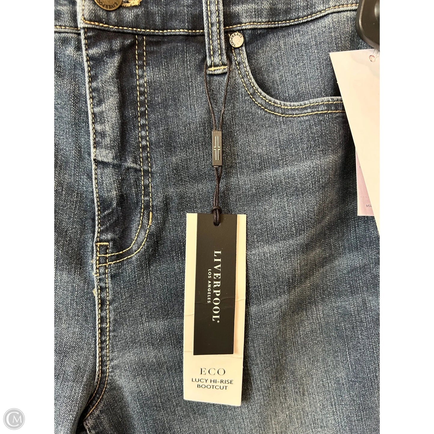 Jeans Boot Cut By Liverpool In Blue Denim, Size: 6