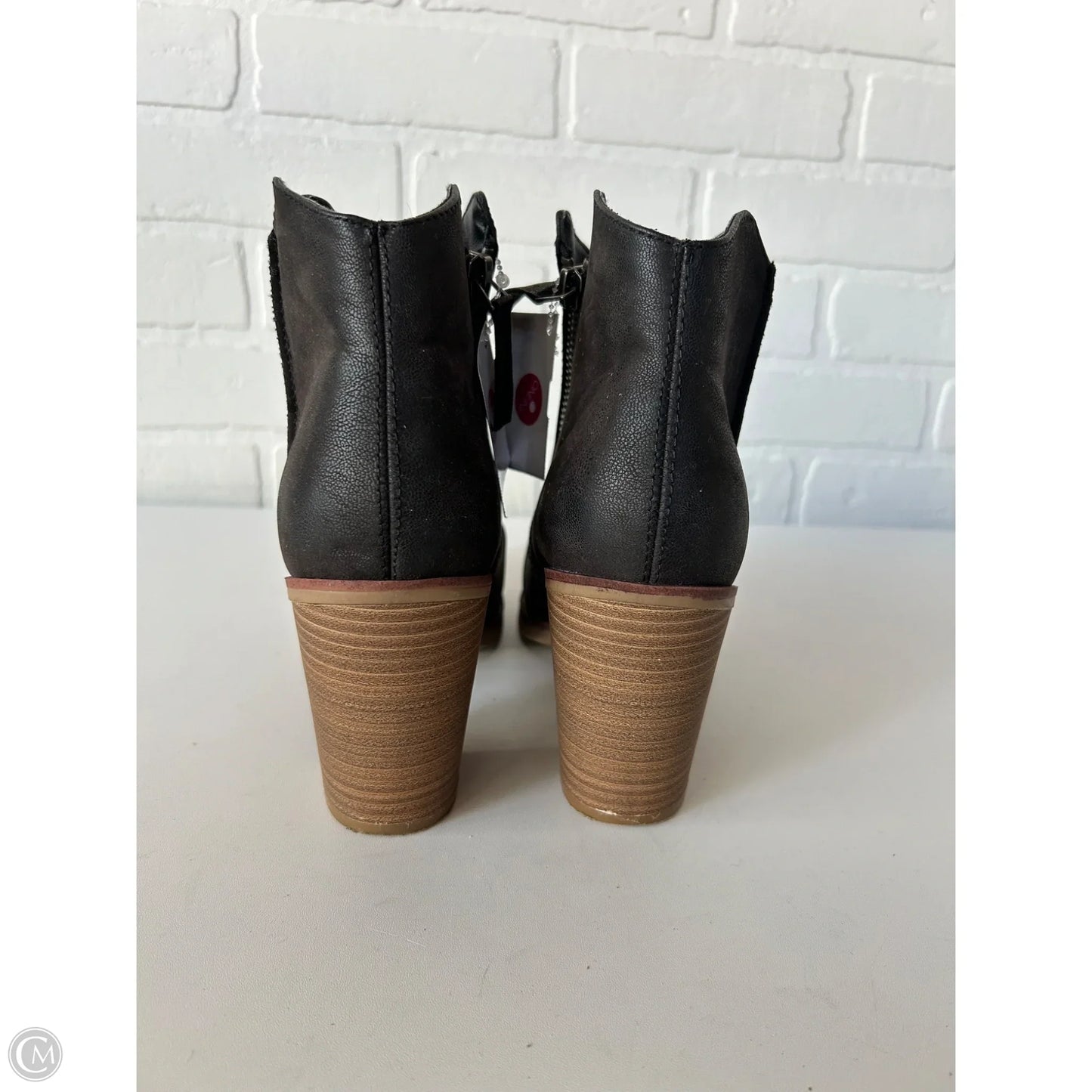 Boots Ankle Heels By Mia In Black, Size: 8
