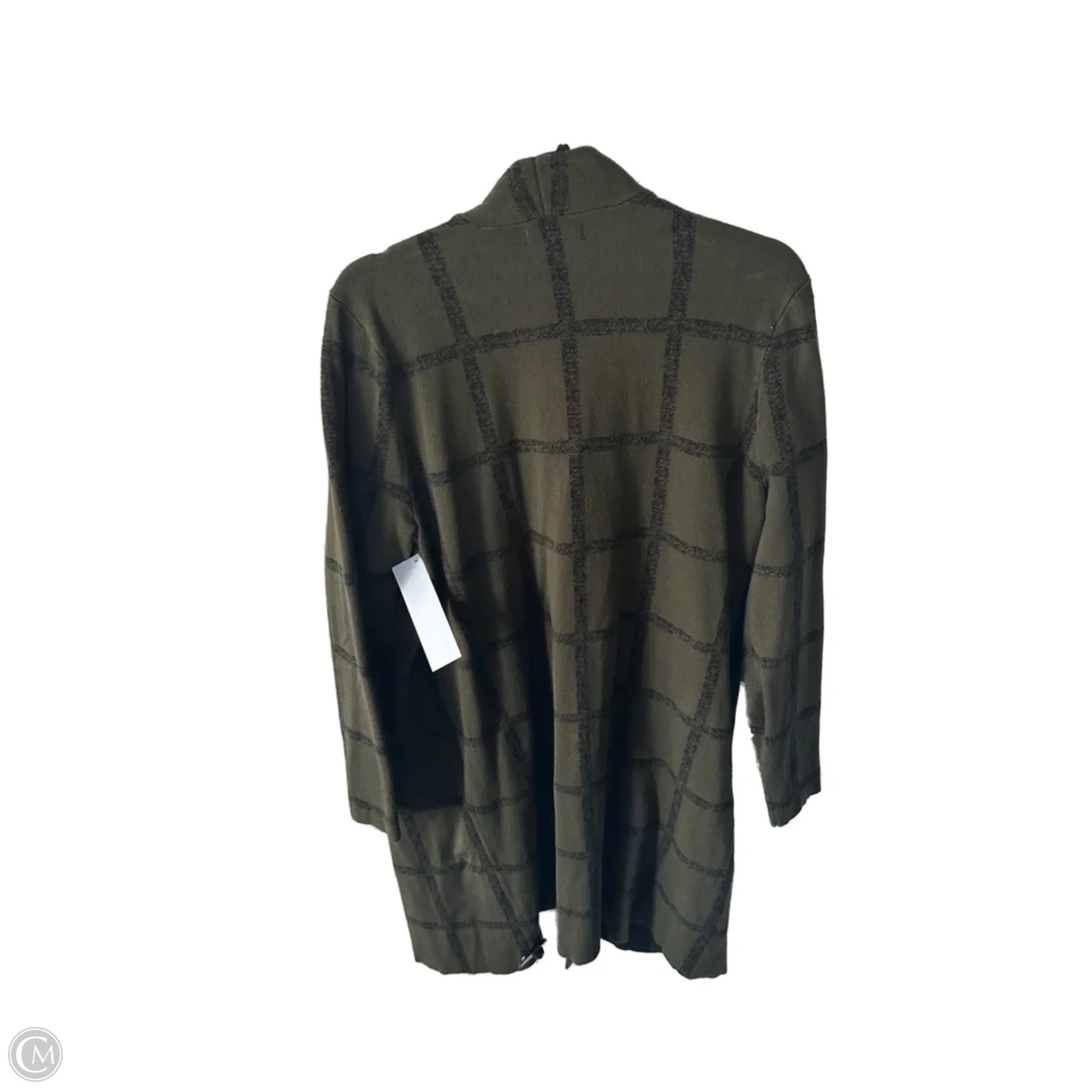 Sweater Cardigan By Alfani In Black & Green, Size: Xl