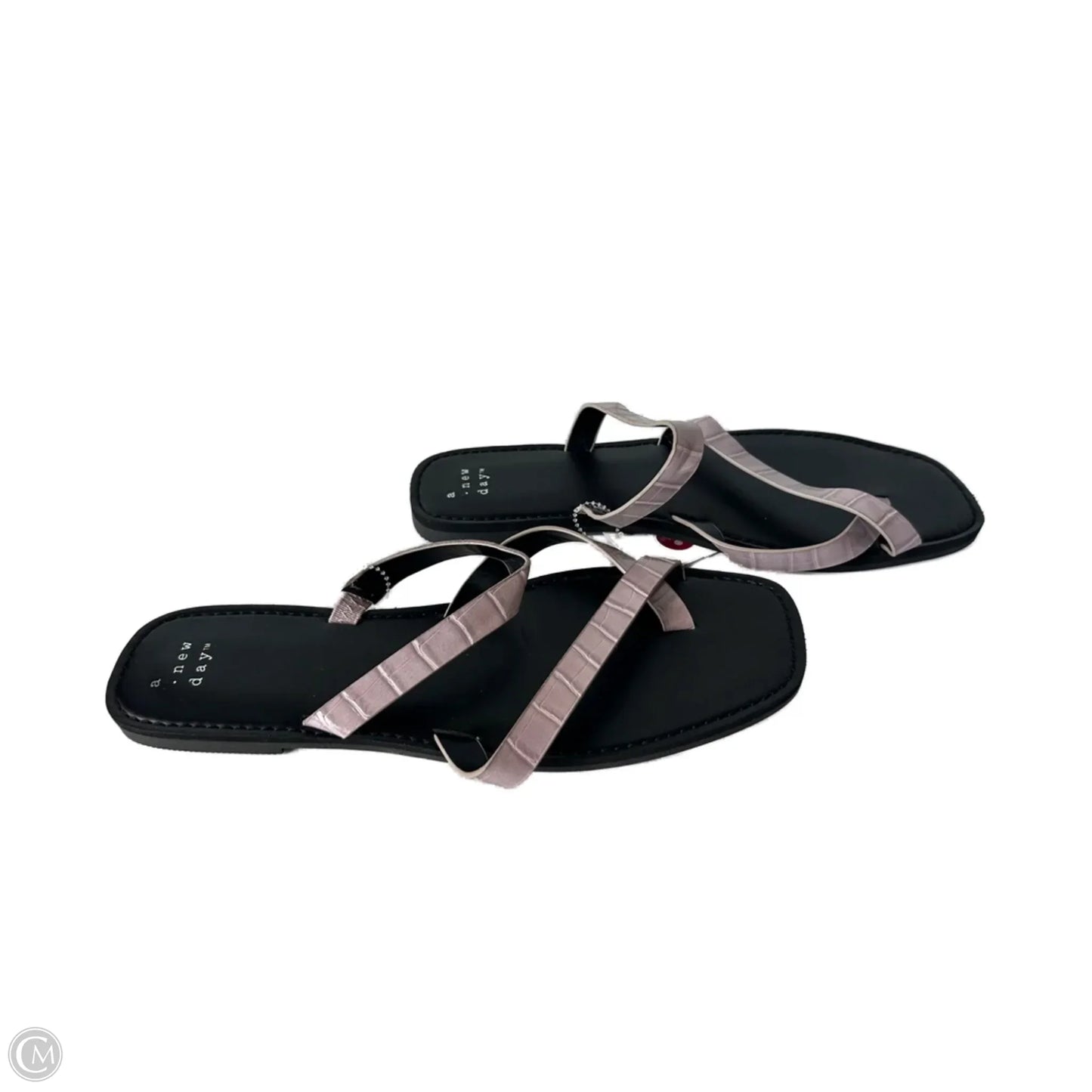 Sandals Flats By A New Day In Black & Purple, Size: 10