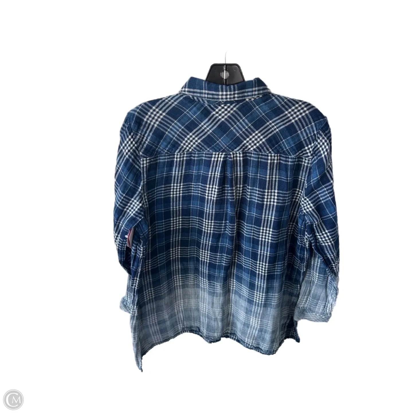 Top Long Sleeve By J. Jill In Blue & White, Size: M