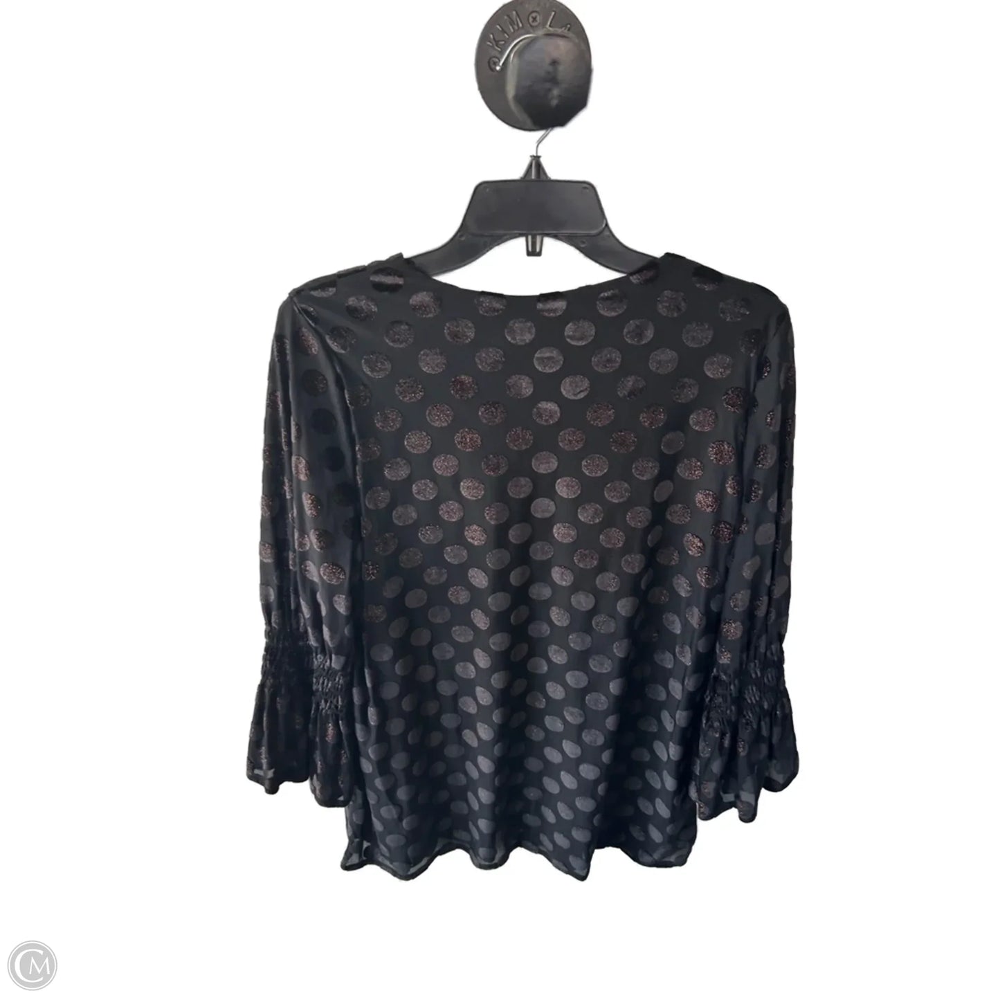 Top 3/4 Sleeve By Alfani In Black, Size: M
