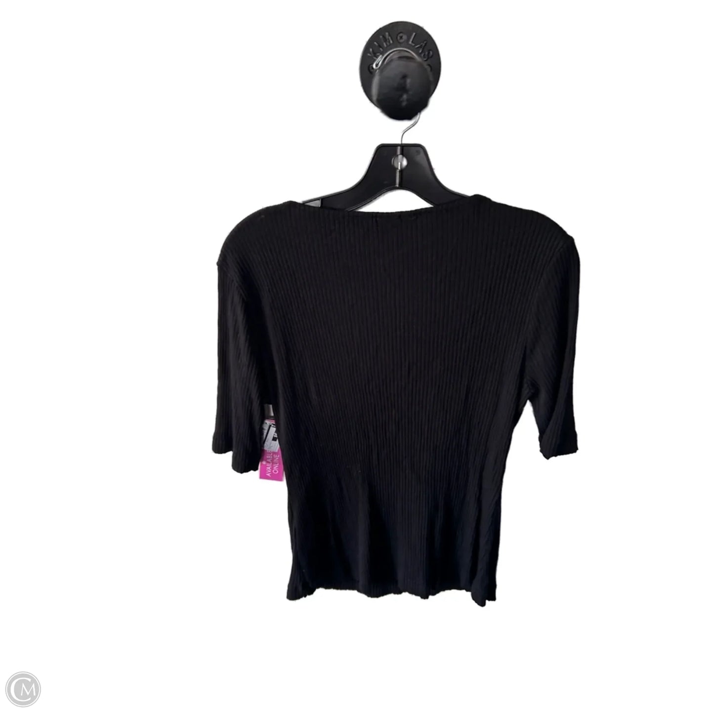 Top Short Sleeve Basic By H&m In Black, Size: L