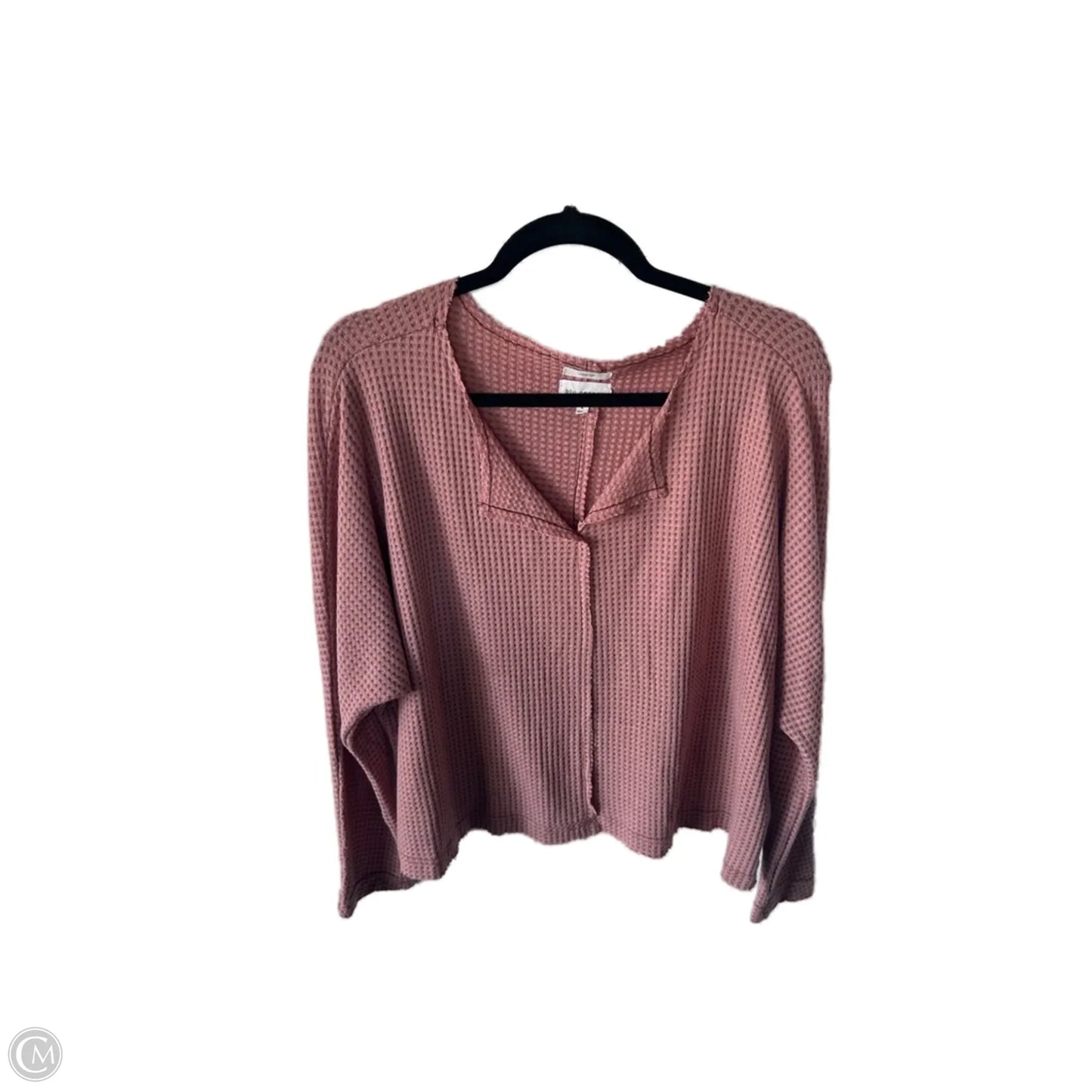 Top Long Sleeve By Blu Pepper In Pink, Size: L