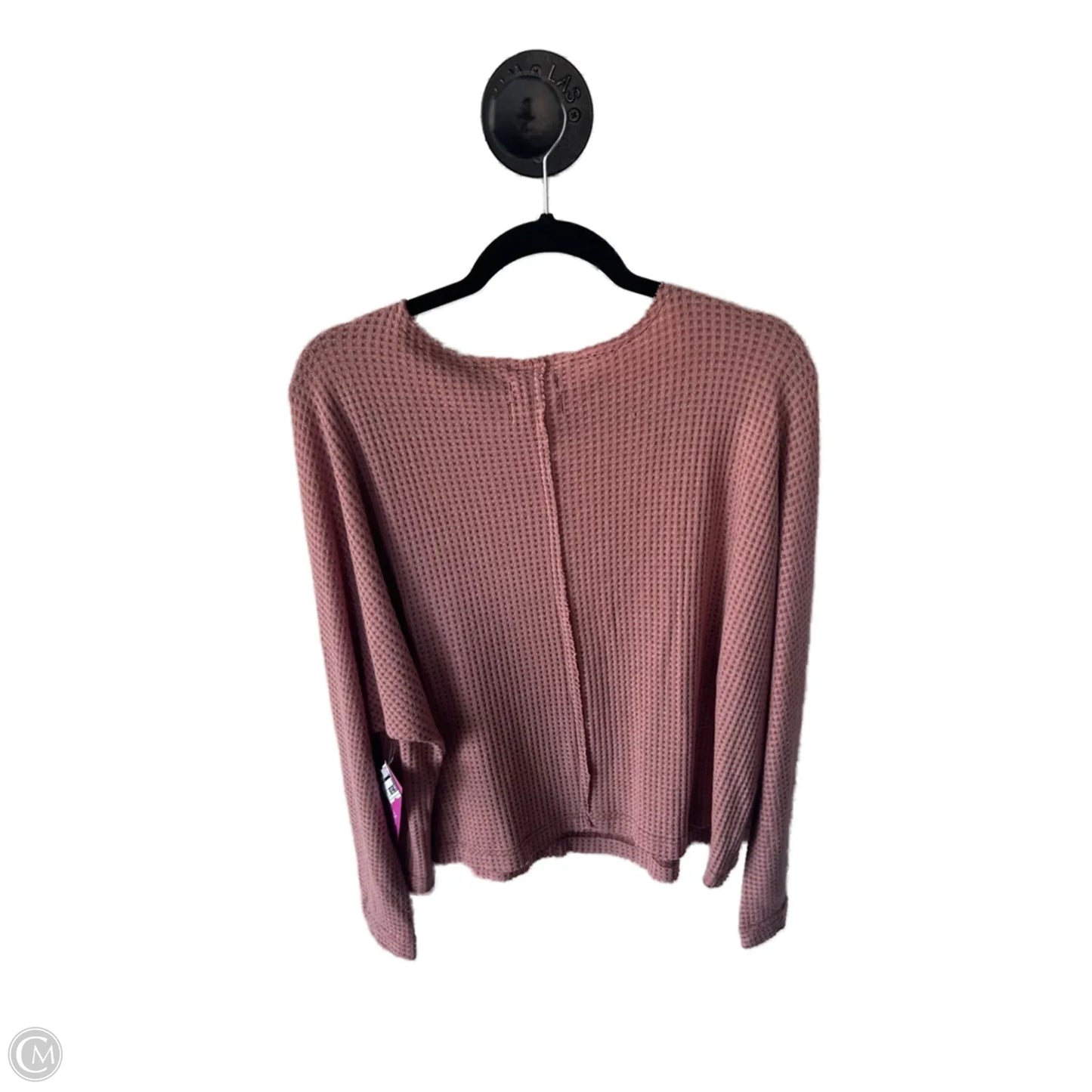 Top Long Sleeve By Blu Pepper In Pink, Size: L