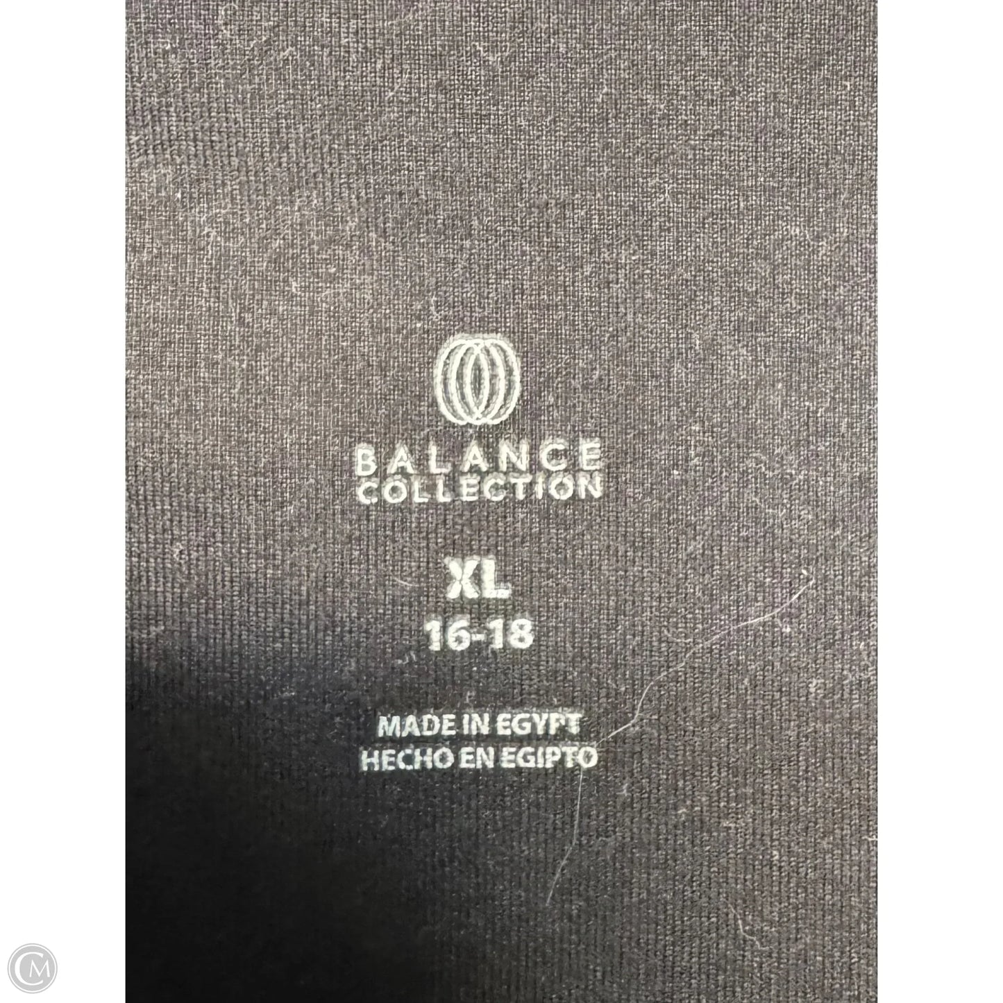 Athletic Pants By Balance Collection In Black & Grey, Size: 16