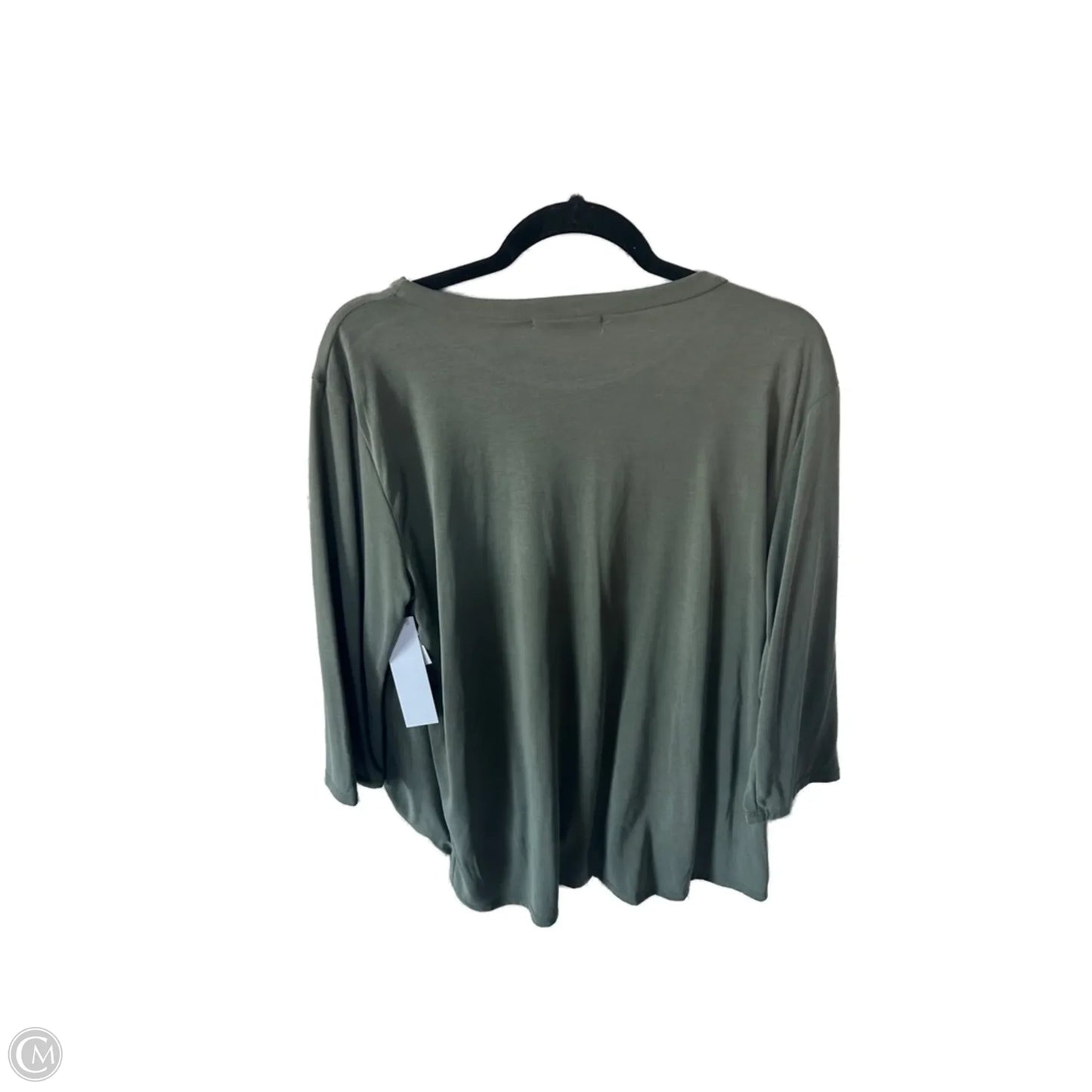 Top 3/4 Sleeve Basic By Green Envelope In Green, Size: Xl