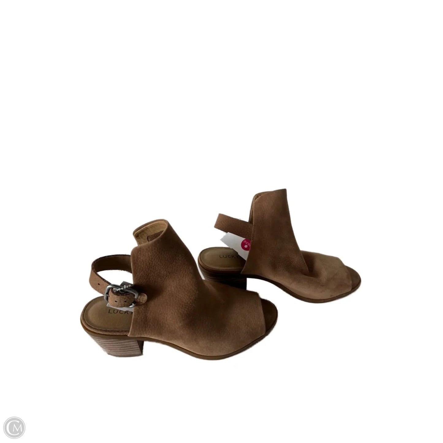 Sandals Heels Block By Lucky Brand In Brown, Size: 6