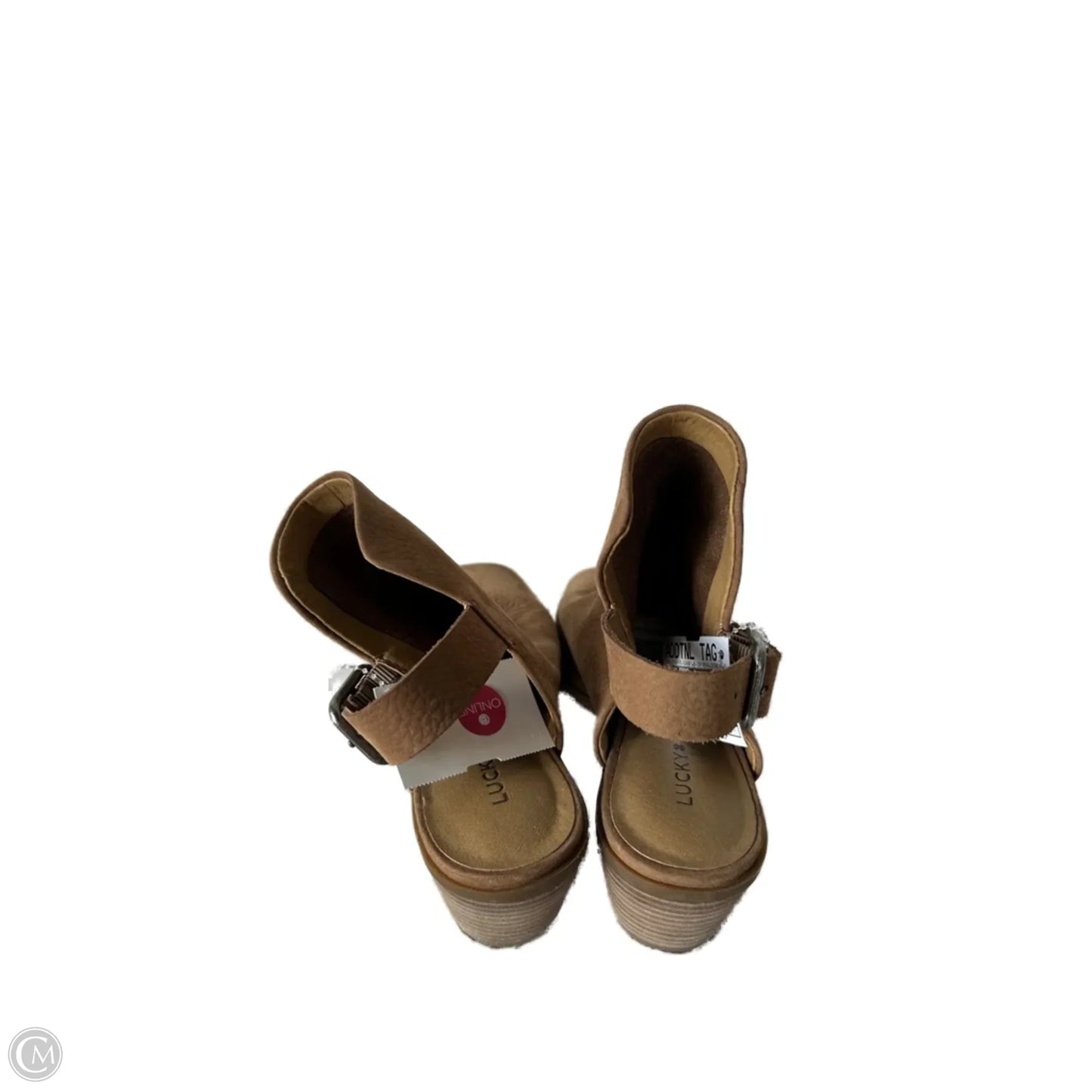 Sandals Heels Block By Lucky Brand In Brown, Size: 6