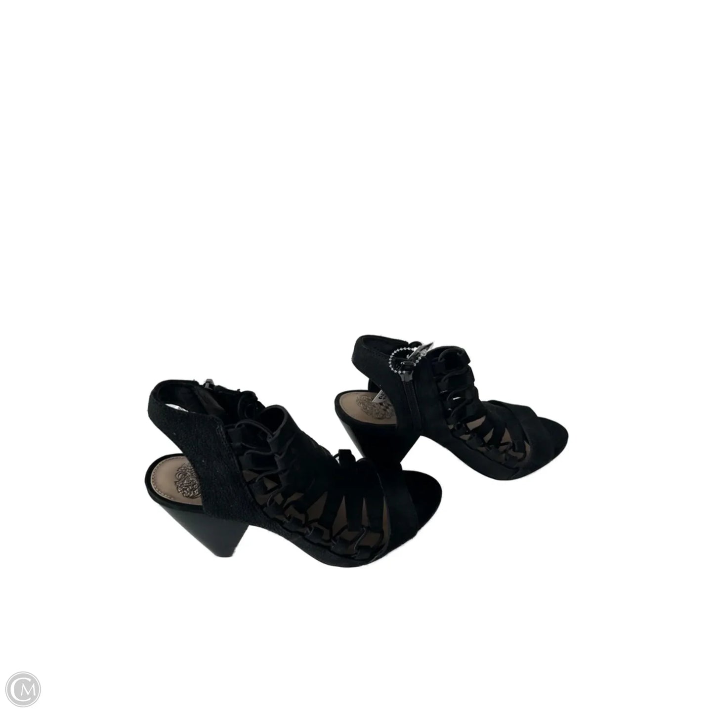 Sandals Heels Block By Vince Camuto In Black, Size: 6.5