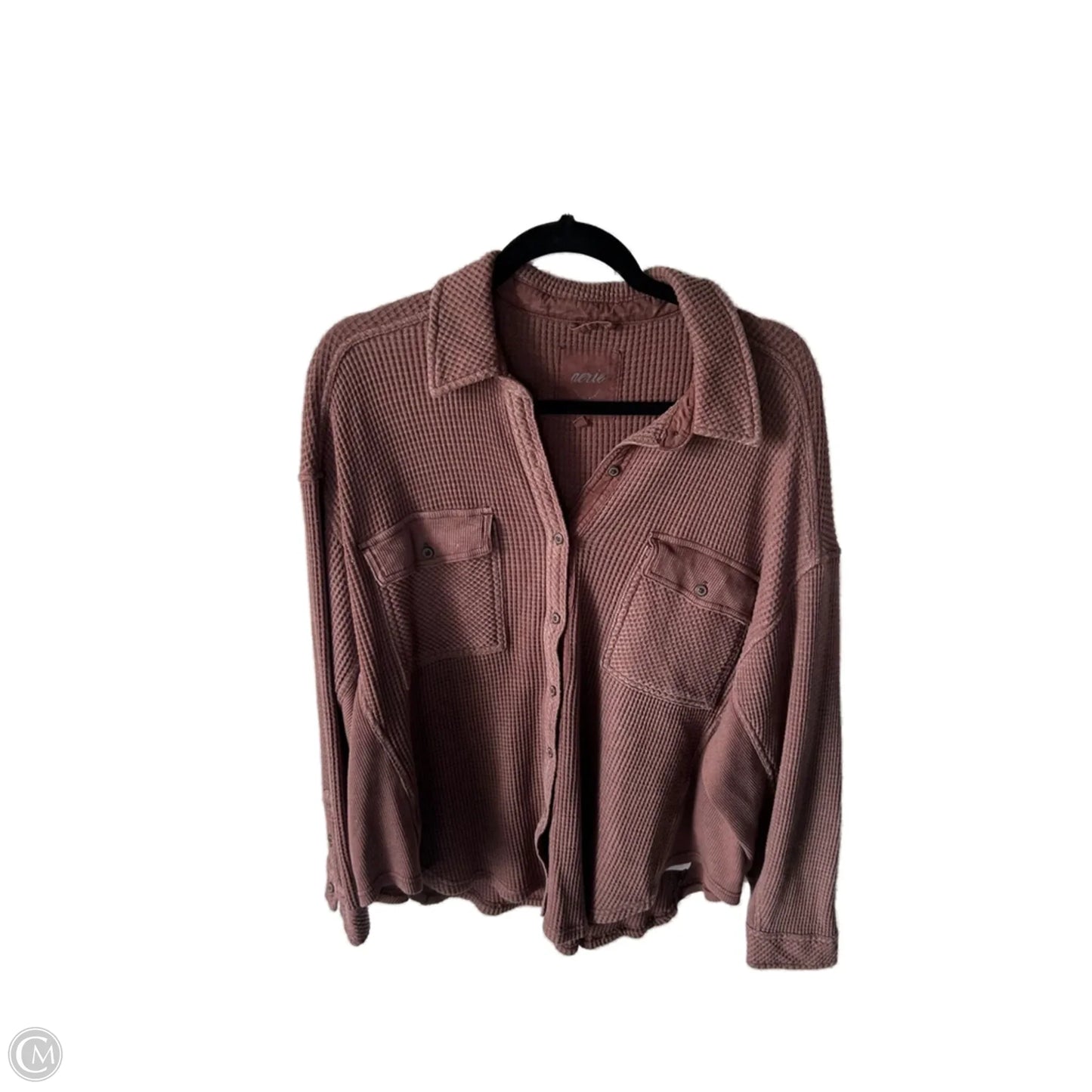 Top Long Sleeve By Aerie In Brown, Size: L