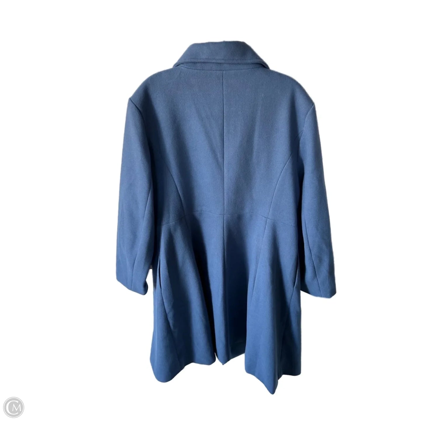 Coat Peacoat By Clothes Mentor In Blue, Size: 2x