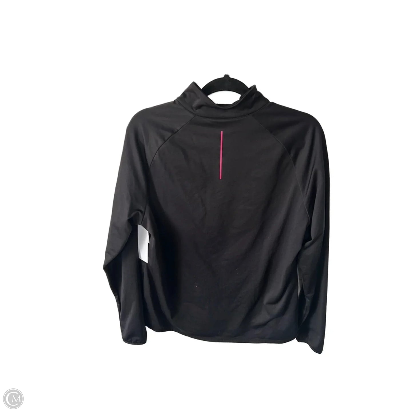 Athletic Top Long Sleeve Collar By Asics In Black, Size: L