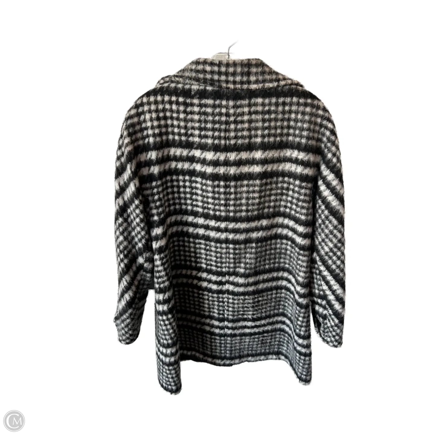 Coat Peacoat By Ellen Tracy In Black & White, Size: S