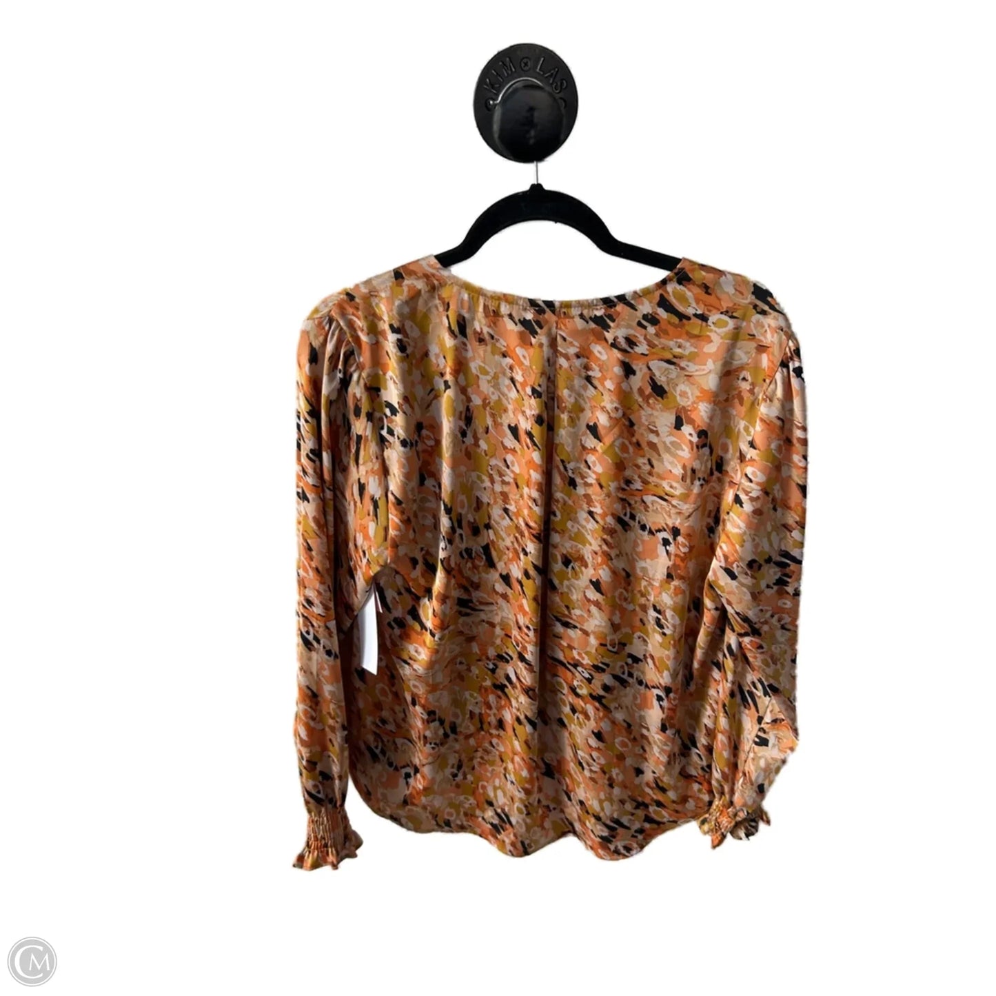 Top Long Sleeve By Veronica M In Orange, Size: L