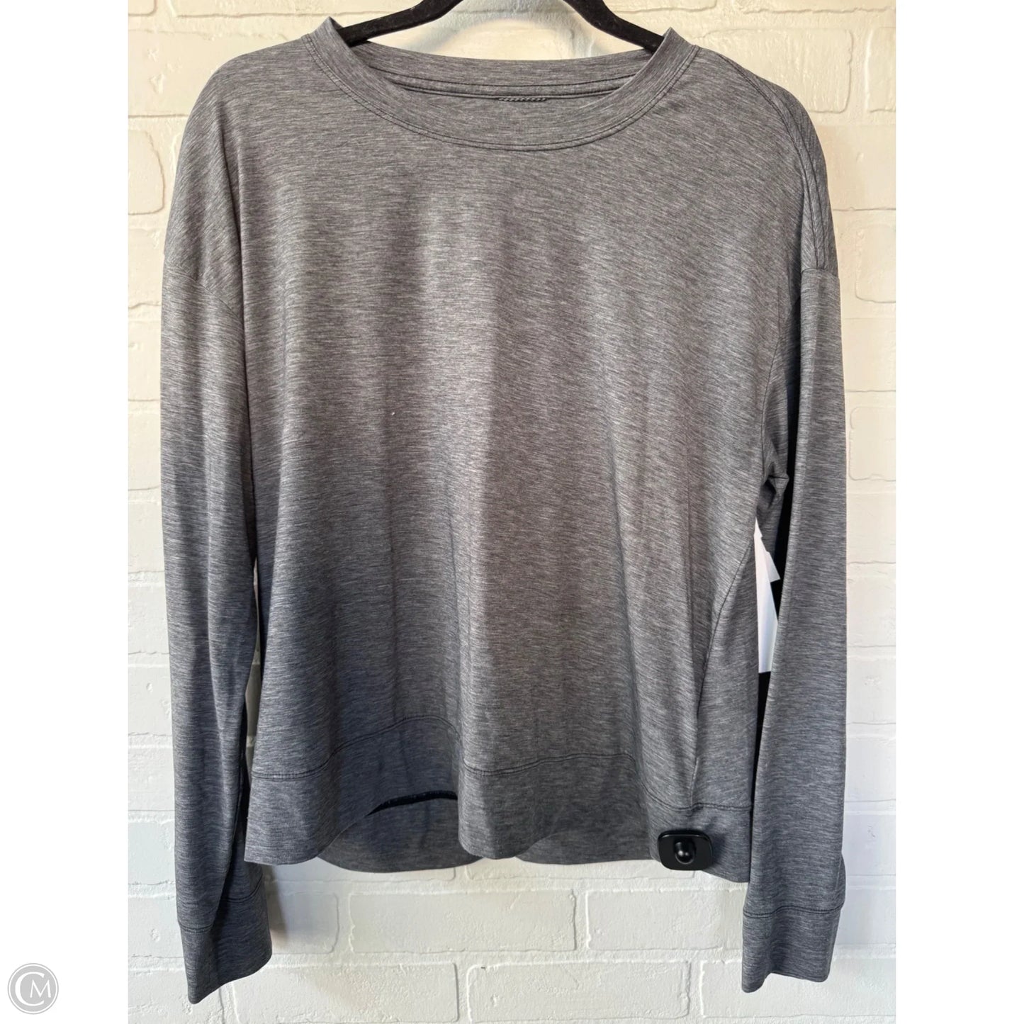 Athletic Top Long Sleeve Crewneck By Patagonia In Grey, Size: M
