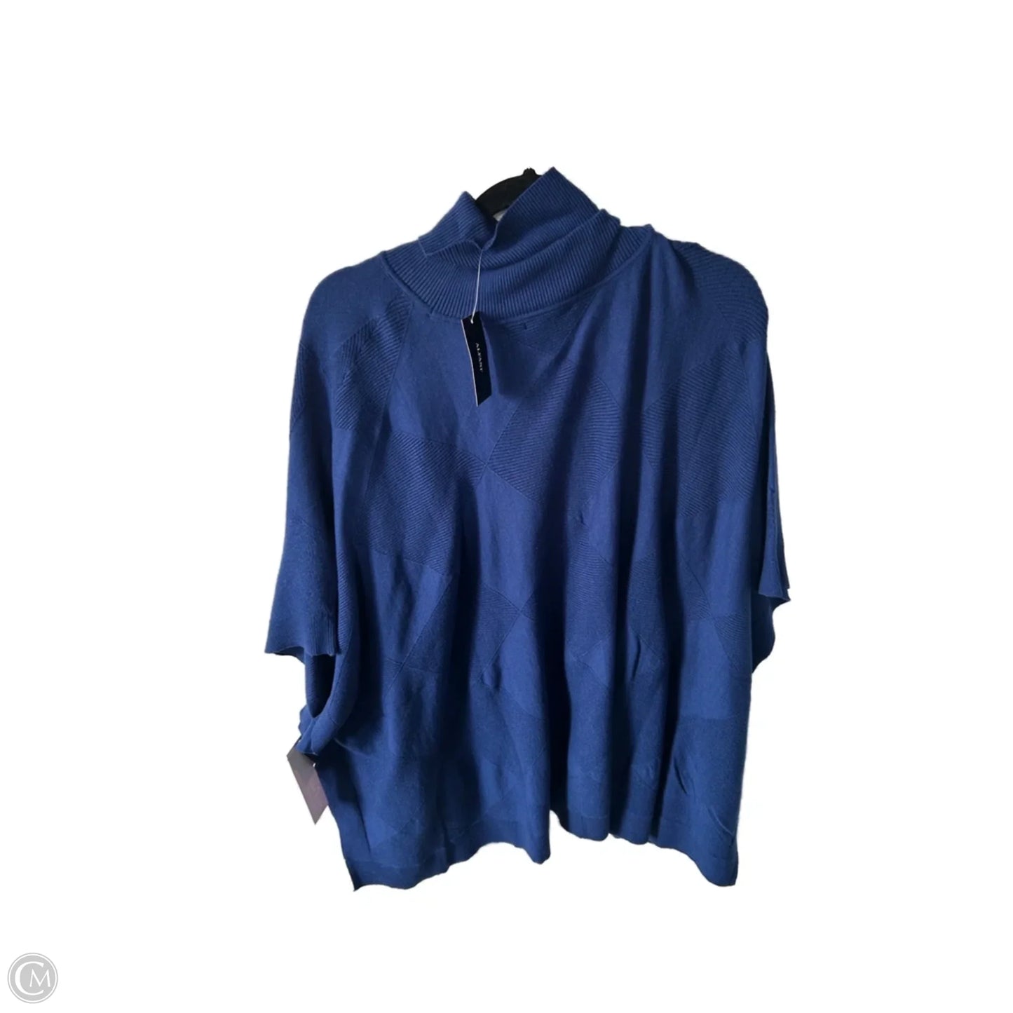 Poncho By Alfani In Blue, Size: L