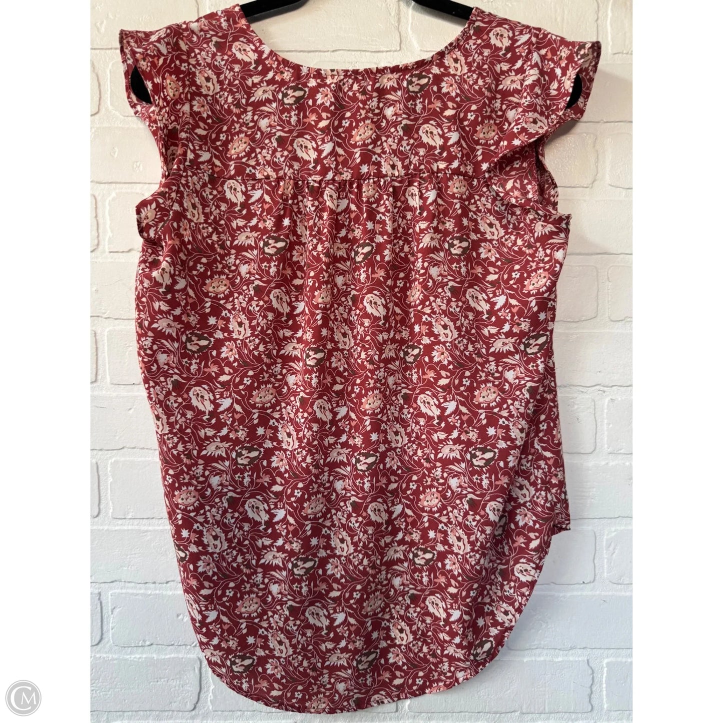 Top Short Sleeve By Loft In Pink, Size: S