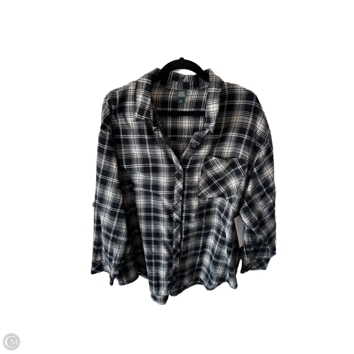 Top Long Sleeve By Wild Fable In Black & Tan, Size: Xxl