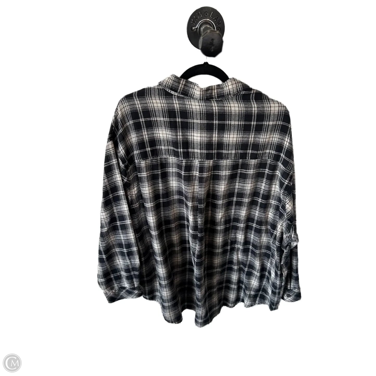 Top Long Sleeve By Wild Fable In Black & Tan, Size: Xxl