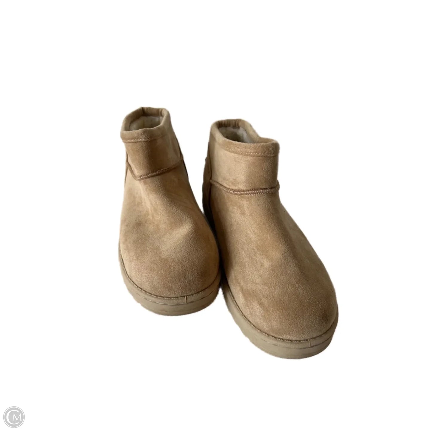 Boots Ankle Flats By So In Tan, Size: 9.5