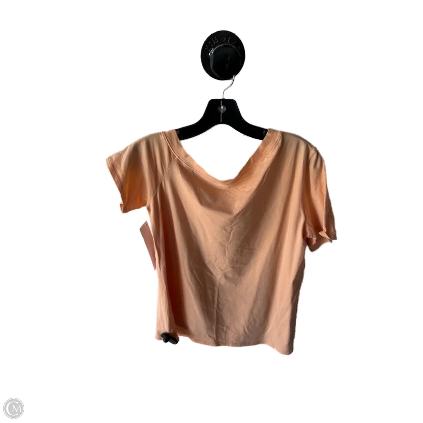 Athletic Top Short Sleeve By Lululemon In Orange, Size: M