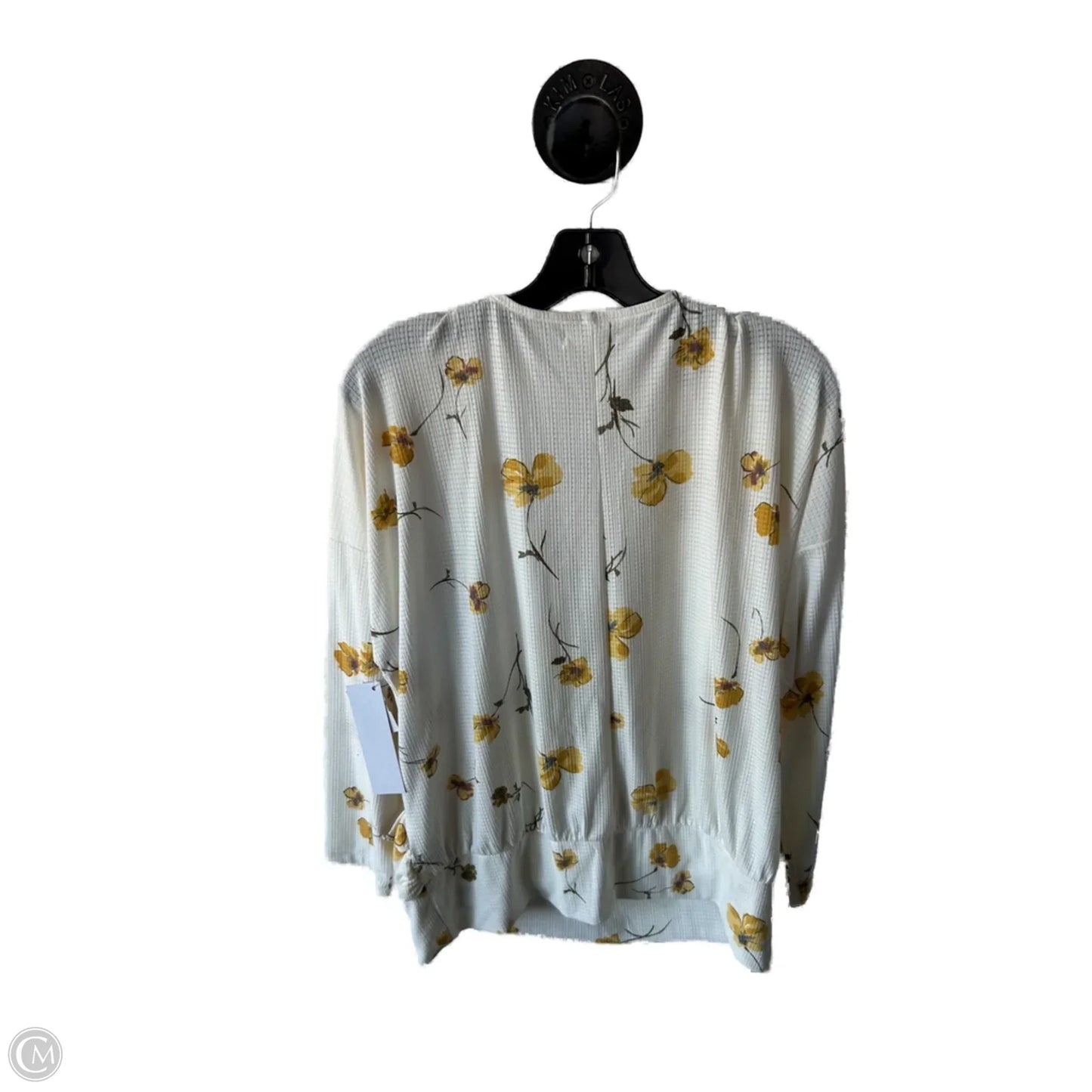 Top Long Sleeve By Maurices In Cream & Yellow, Size: Xl