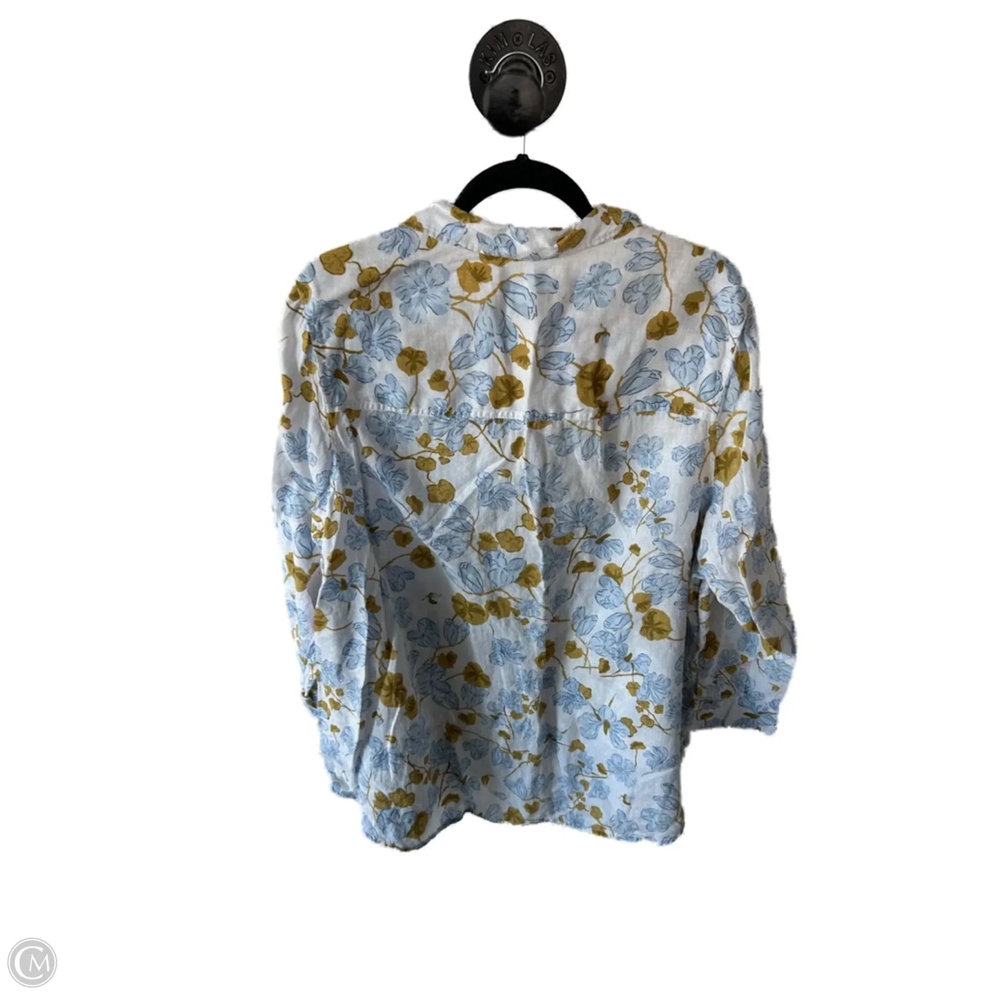 Top Long Sleeve By J By Joie In Blue & Yellow, Size: 2x