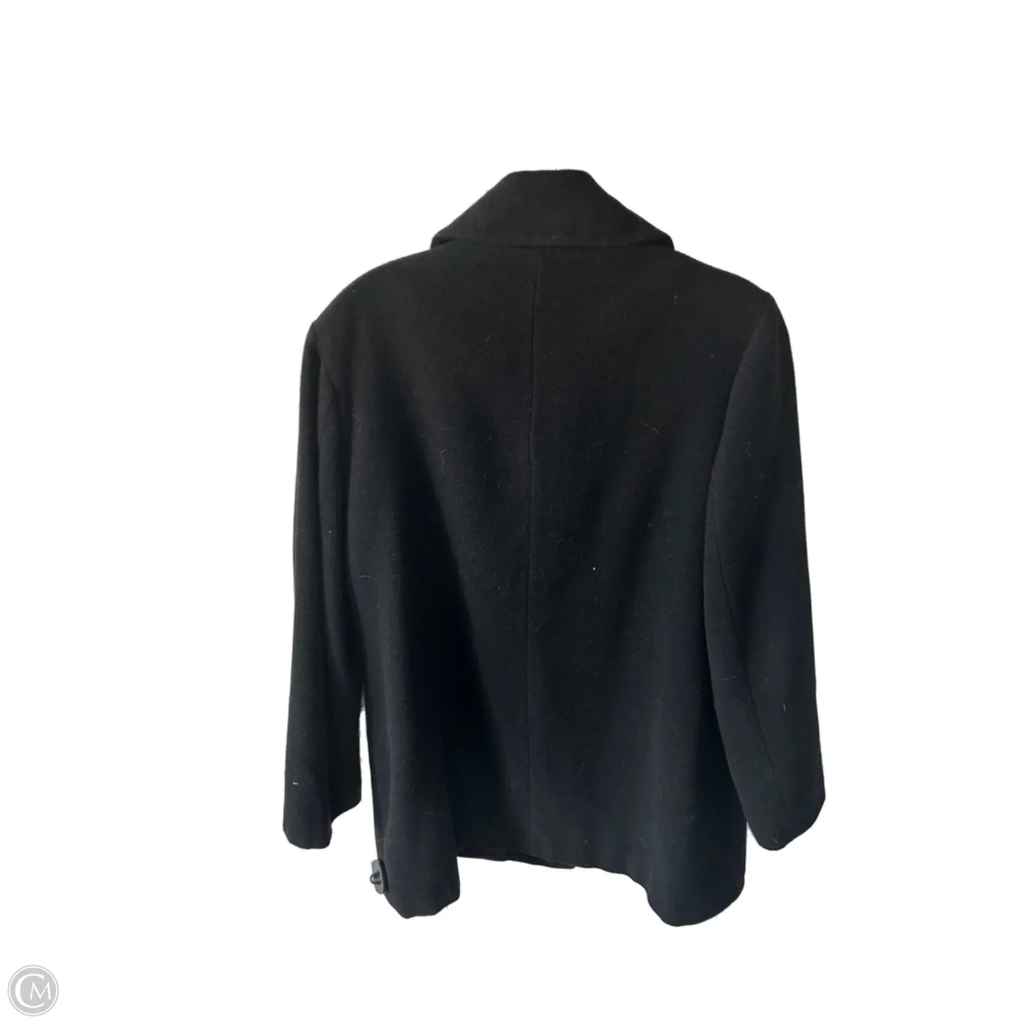 Coat Peacoat By Croft And Barrow In Black, Size: M