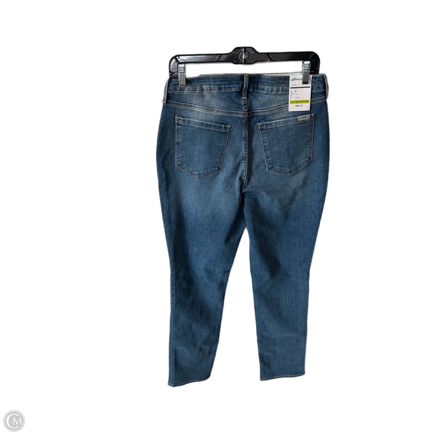 Jeans Straight By Eddie Bauer In Blue Denim, Size: 8l