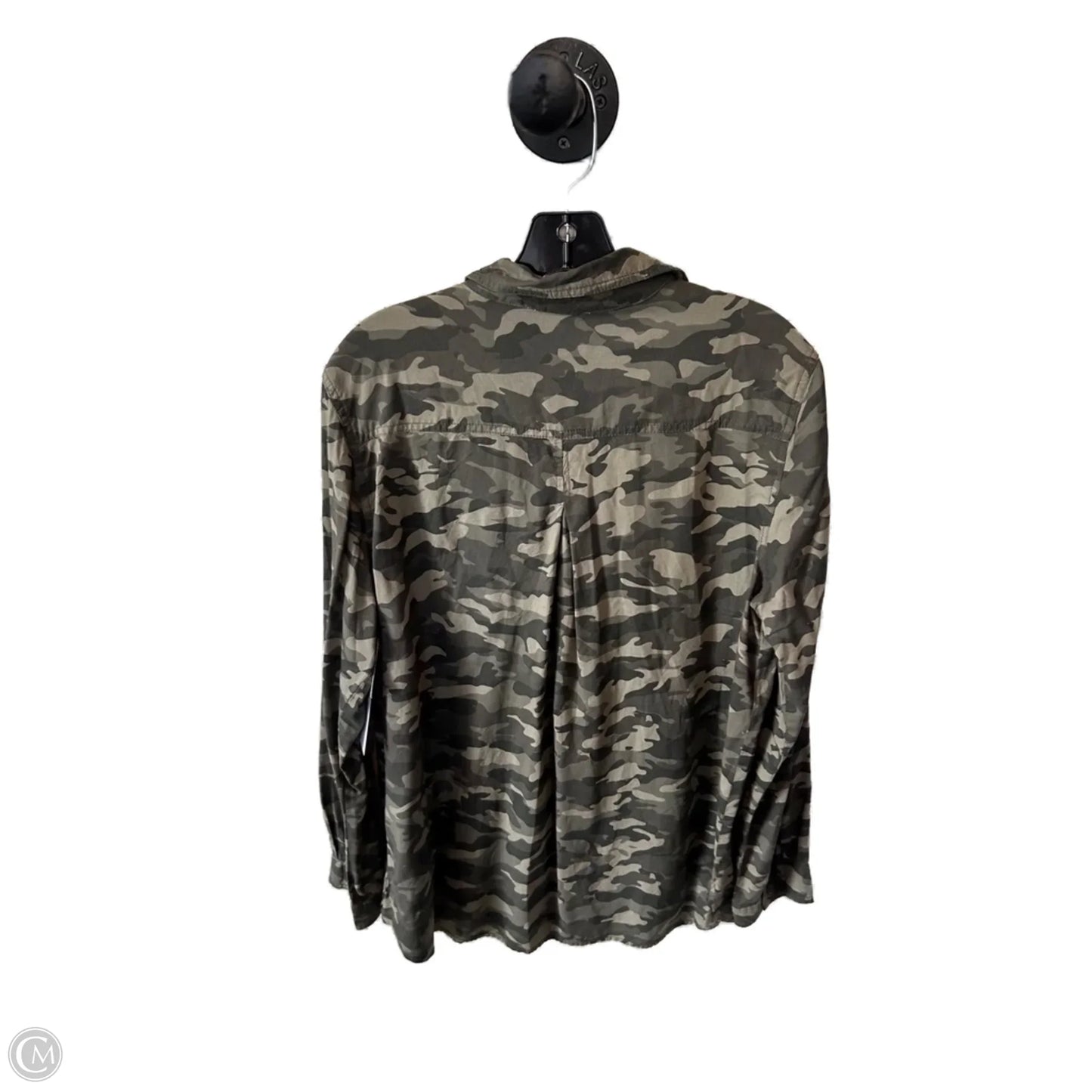 Top Long Sleeve By Beachlunchlounge In Camouflage Print, Size: L