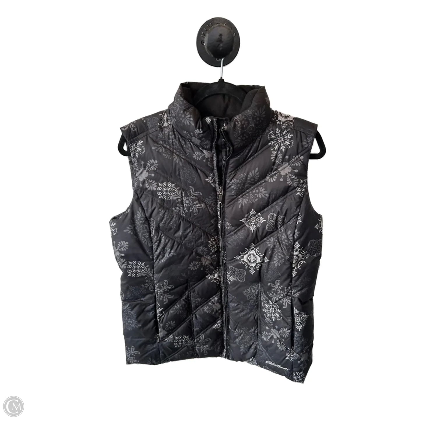 Vest Puffer & Quilted By Eddie Bauer In Grey, Size: L