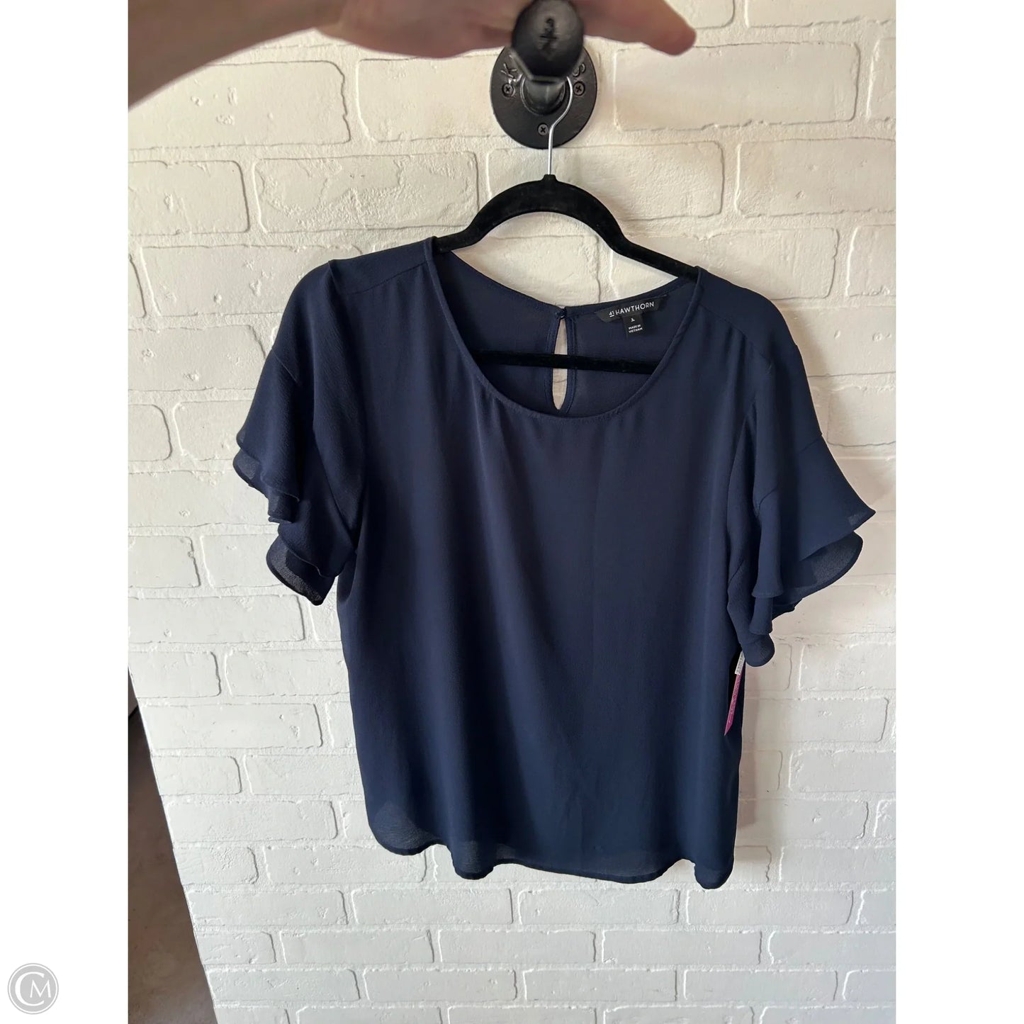 Top Short Sleeve By 41 Hawthorn In Blue, Size: L