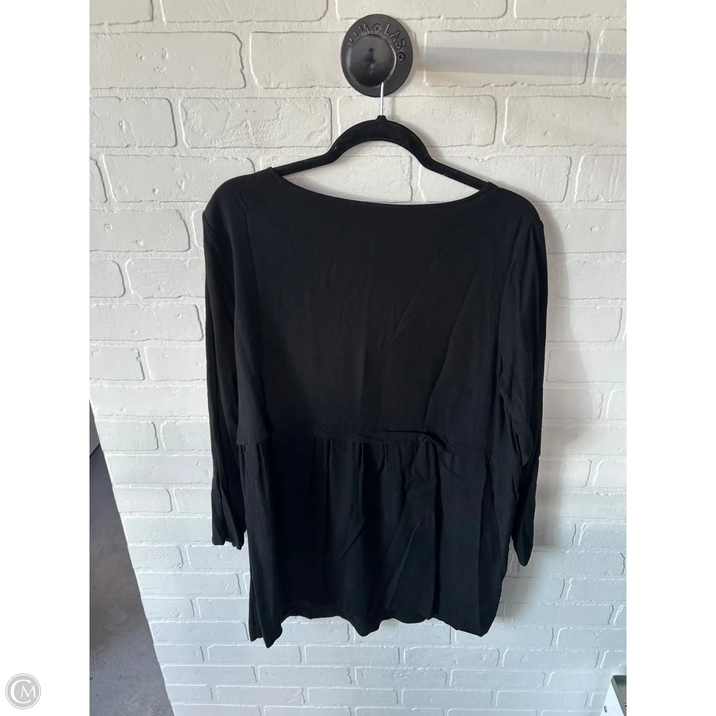Top Long Sleeve By J. Jill In Black, Size: 1x