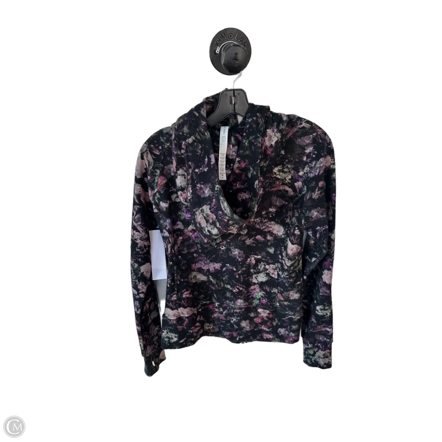 Athletic Sweatshirt Hoodie By Lululemon In Black & Purple, Size: S