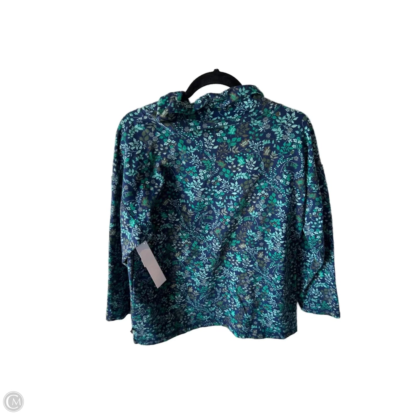 Top Long Sleeve By Talbots In Blue & Green, Size: 1x