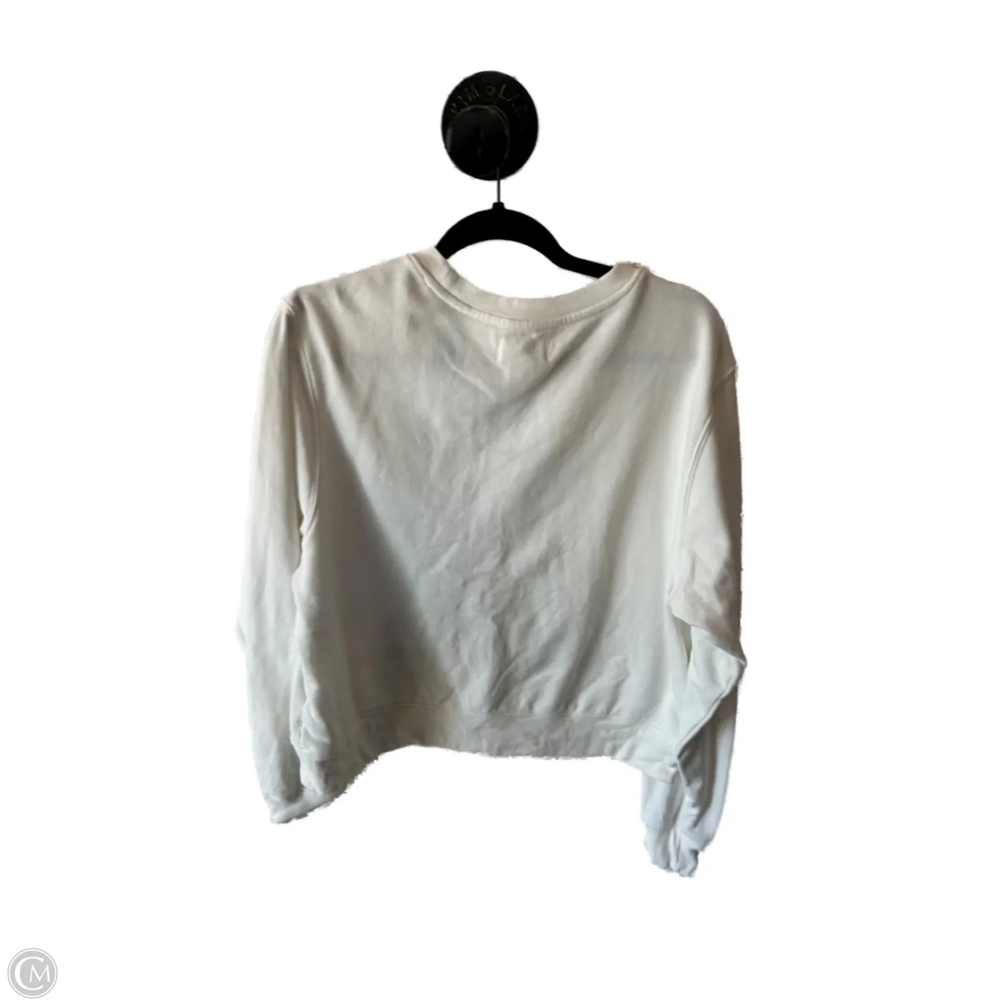 Sweatshirt Crewneck By Maeve In Green & White, Size: M