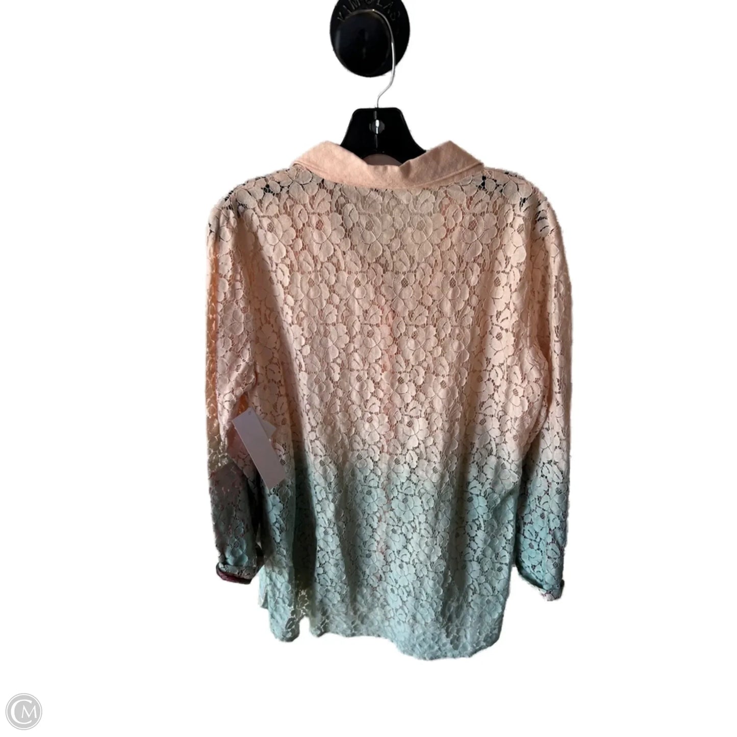 Top Long Sleeve By Soft Surroundings In Blue & Pink, Size: M