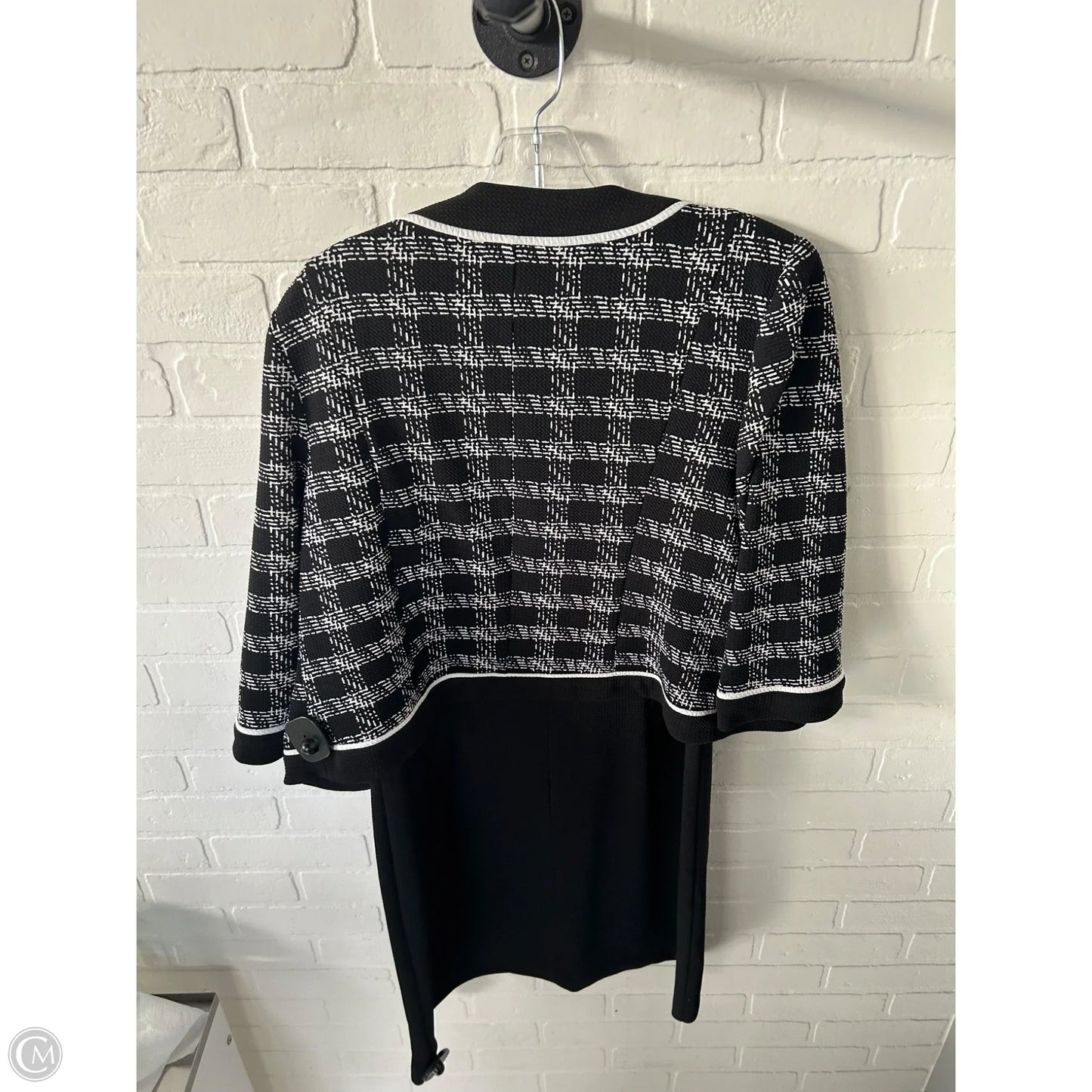 Dress Set 2pc By Studio 1 In Black & White, Size: Xl