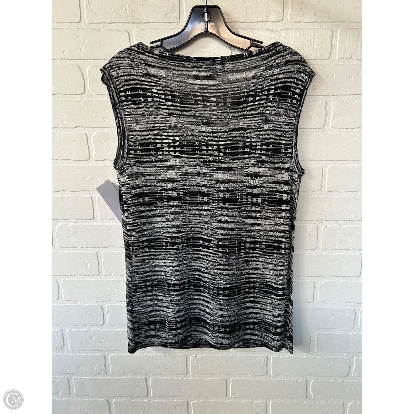 Top Sleeveless By Jones New York In Black & White, Size: S