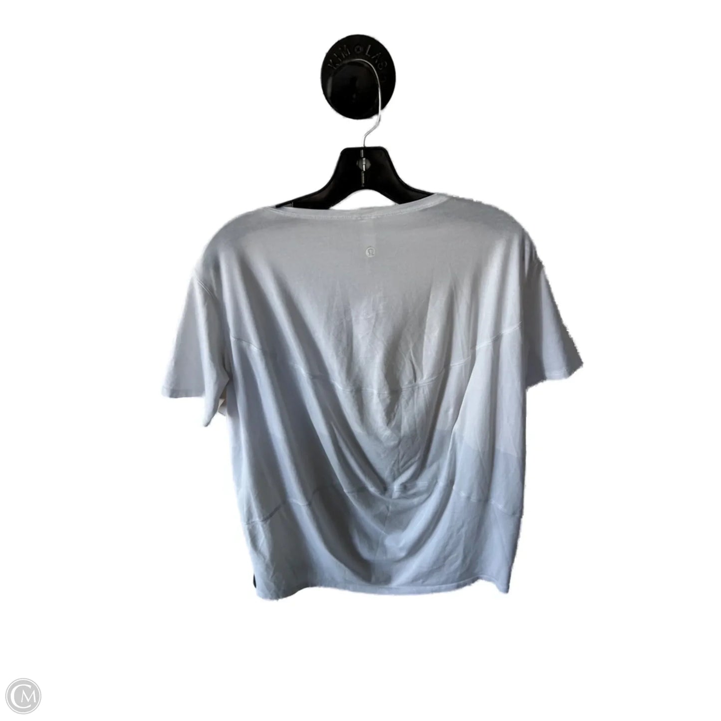 Athletic Top Short Sleeve By Lululemon In White, Size: Xs