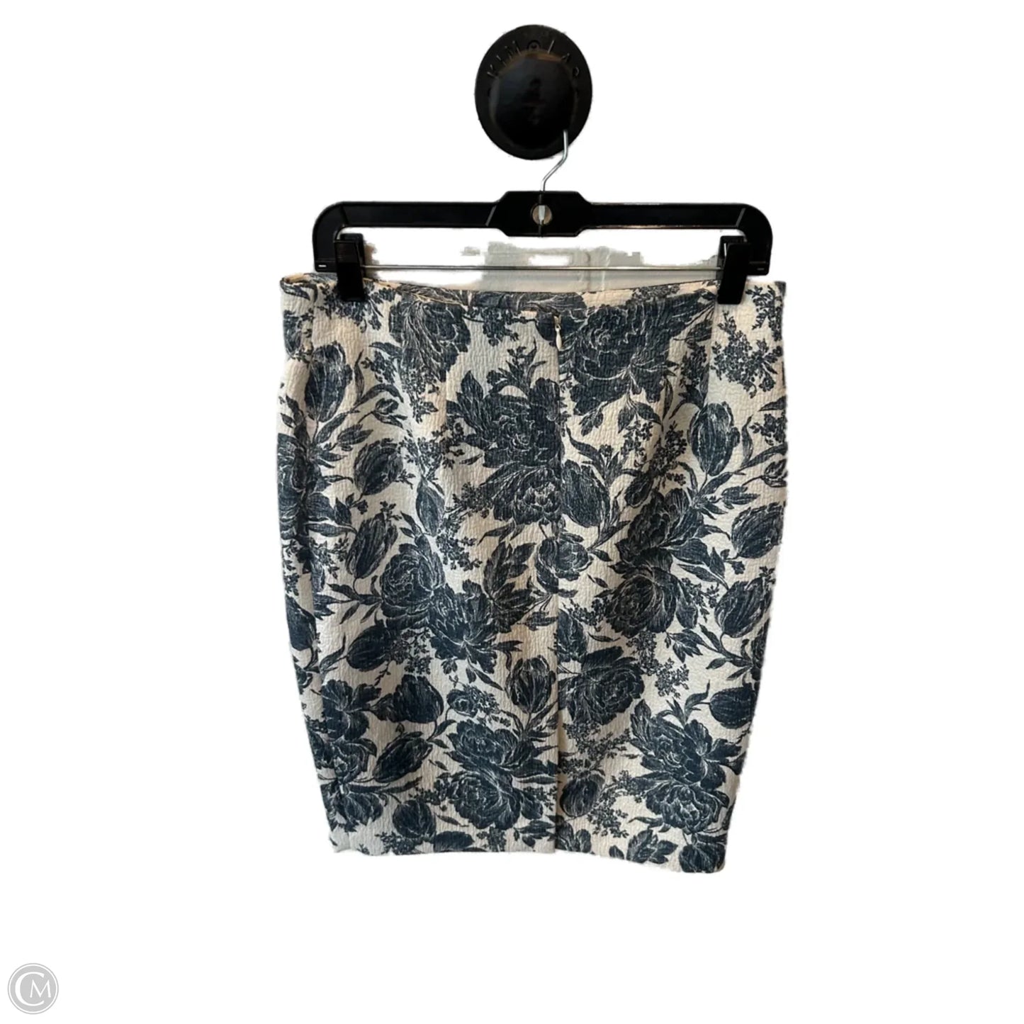 Skirt Midi By Ann Taylor In Blue & White, Size: 10