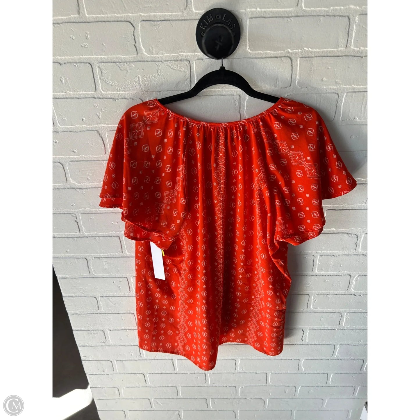 Top Short Sleeve By Clothes Mentor In Orange, Size: Xl