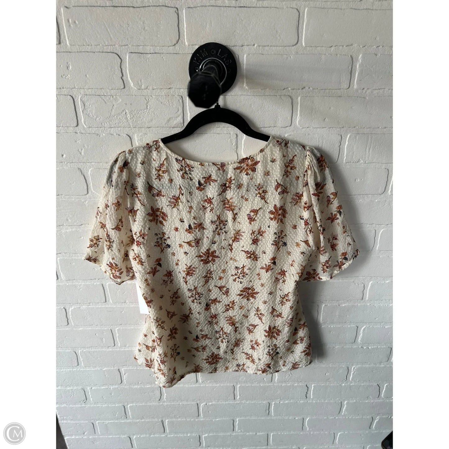 Top Short Sleeve By Madewell In Tan, Size: S