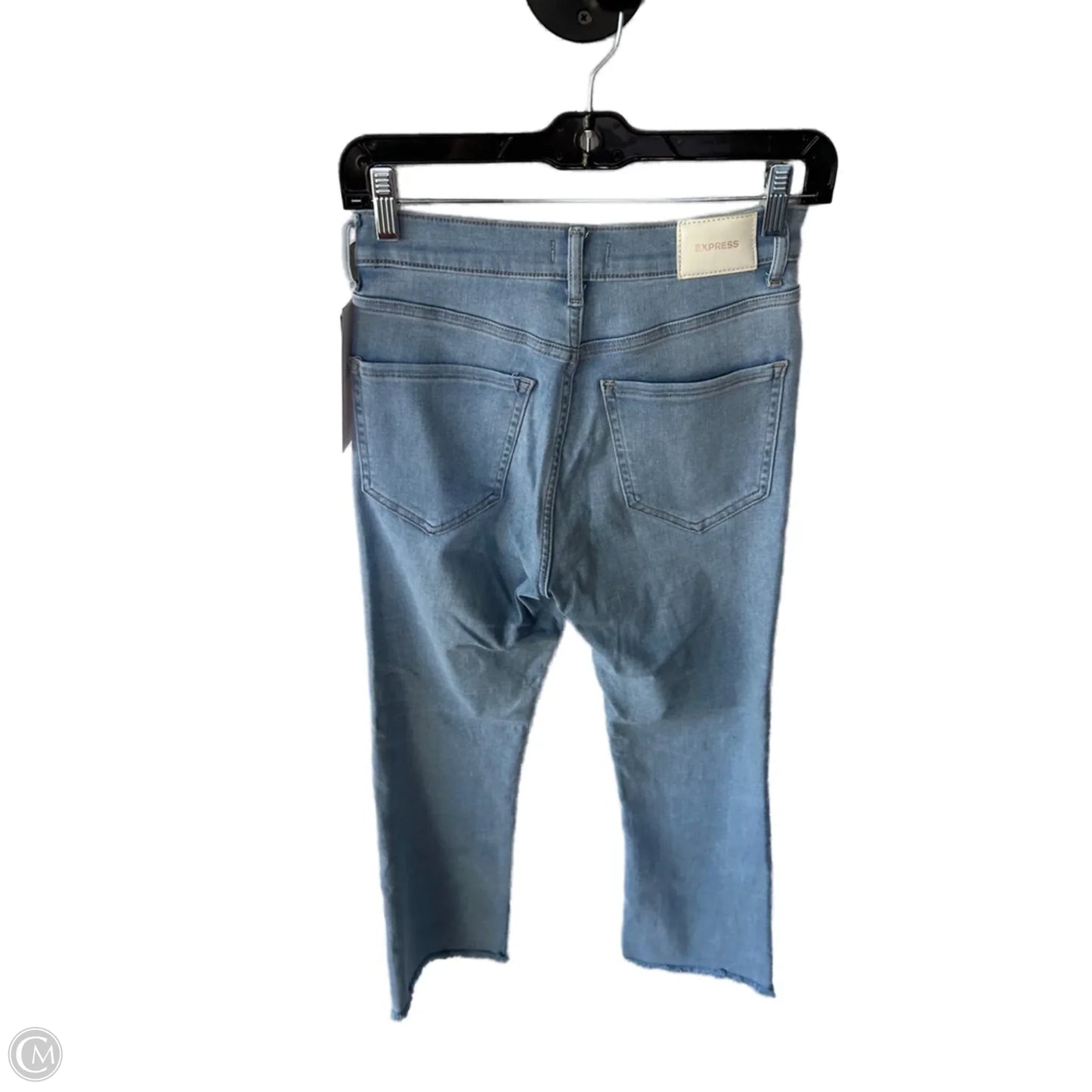 Jeans Cropped By Express In Blue Denim, Size: 0