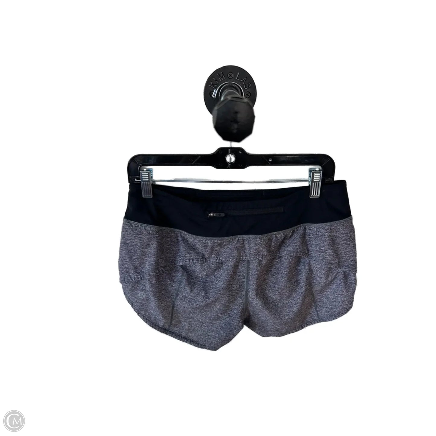 Athletic Shorts By Lululemon In Black & Grey, Size: 6