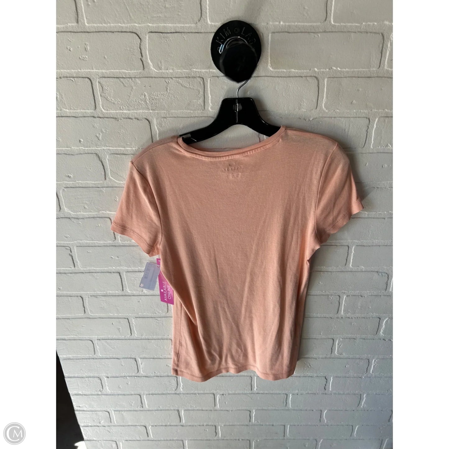 Top Short Sleeve Basic By Talbots In Peach, Size: S